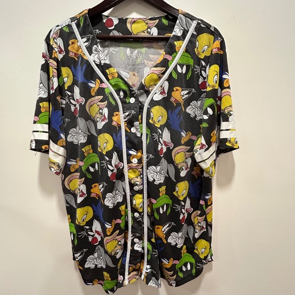 Looney Tunes Other - Looney Tunes Bugs Bunny Tweety Bird Baseball Jersey Shirt Cartoon Character